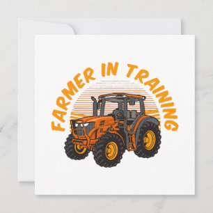 Fazendeiro Futuro Engraçado em Treinamento Trator