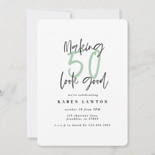 Fazendo a olhar 50 o bom convite do aniversário