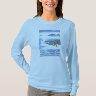 Fazendo a senhoras de um respingo a camisa do azul