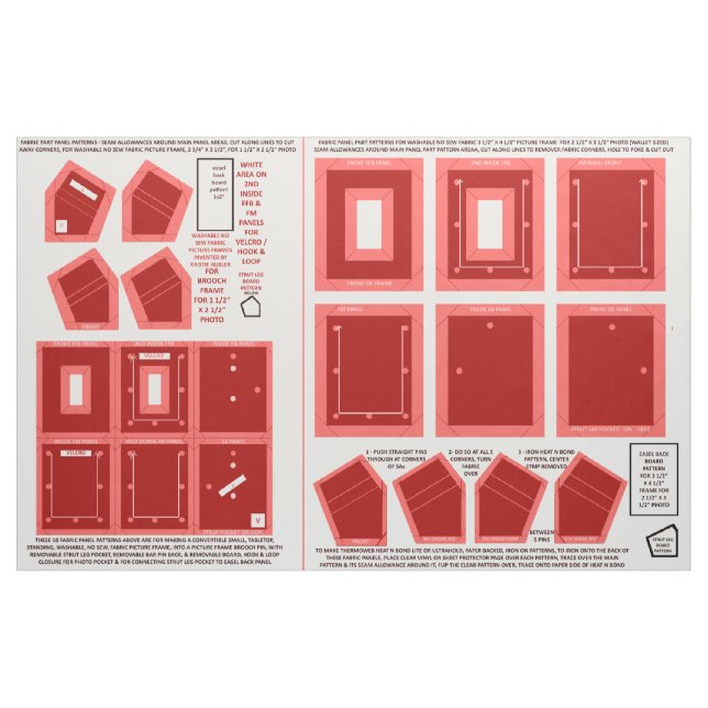 fazer 2 tecidos laváveis sem costura com quadros d (Fat Quarter)