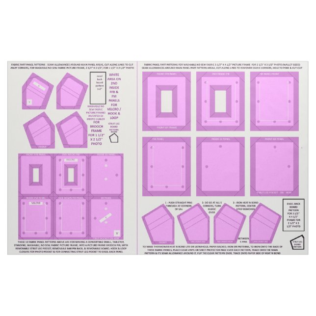 fazer 2 tecidos laváveis sem molduras cor-de-rosa (Fat Quarter)