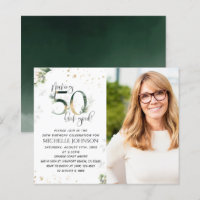 Fazer 50 - Convite Dourado para o Aniversário da F