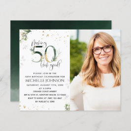 Fazer 50 - Convite Dourado para o Aniversário da F