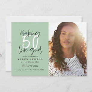 Fazer 50 - convite para o aniversário de fotos