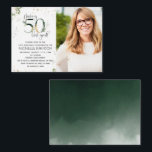 Fazer 50 - Excelente Convite Para Fotografia Botân<br><div class="desc">Fazer 50 anos nunca parecia tão bom! Fazer 50 Pareces Boa Foto Botânica Convite de Aniversário está aqui para ajudar a fazer do seu 50º aniversário um aniversário especial. Com este design moderno e vibrante com botânicos de aquarela, folha de ouro metálica e tipografia manuscrita, seus hóspedes não poderão esquecer...</div>