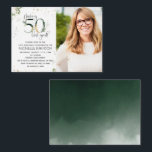 Fazer 50 - Excelente Convite Para Fotografia Botân<br><div class="desc">Fazer 50 anos nunca parecia tão bom! Fazer 50 Pareces Boa Foto Botânica Convite de Aniversário está aqui para ajudar a fazer do seu 50º aniversário um aniversário especial. Com este design moderno e vibrante com botânicos de aquarela, folha de ouro metálica e tipografia manuscrita, seus hóspedes não poderão esquecer...</div>