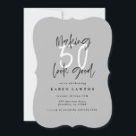 Fazer 50 parece um bom convite de aniversário<br><div class="desc">Fazer 50 parece um bom convite de aniversário. Texto de script moderno monocromático design. Parte de uma coleção.</div>