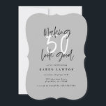 Fazer 50 parece um bom convite de aniversário<br><div class="desc">Fazer 50 parece um bom convite de aniversário. Texto de script moderno monocromático design. Parte de uma coleção.</div>