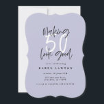 Fazer 50 parece um bom convite de aniversário<br><div class="desc">Fazer 50 parece um bom convite de aniversário. Texto de script moderno monocromático design. Parte de uma coleção.</div>