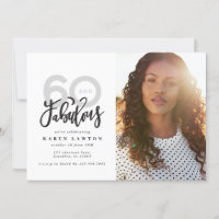 Fazer 60 - convite para o aniversário de fotos