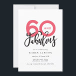 Fazer 60 parece bom aniversário de tipografia mode<br><div class="desc">Fazer 60,  60 e fabuloso convite de aniversário para tipografia moderna. Texto moderno do script na design de tipografia de tendência. Parte de uma coleção. As cores podem ser personalizadas.</div>