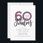 Fazer 60 parece bom aniversário de tipografia mode<br><div class="desc">Fazer 60,  60 e fabuloso convite de aniversário para tipografia moderna. Texto moderno do script na design de tipografia de tendência. Parte de uma coleção. As cores podem ser personalizadas.</div>