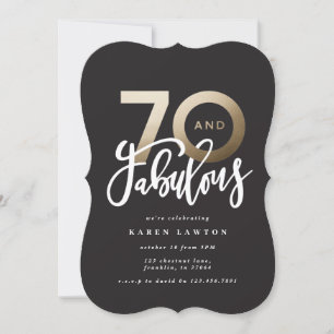 Fazer 70 parece bom ouro, aniversário moderno