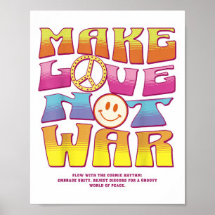 Fazer Amor Não Guerra - Hippie - Letra Impressão