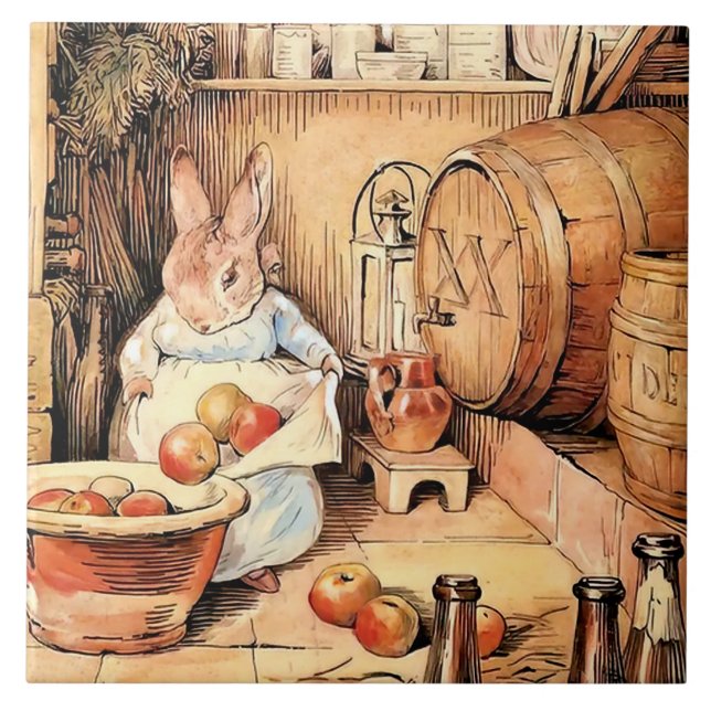 "Fazer Apple Cider" por Beatrix Potter (Frente)