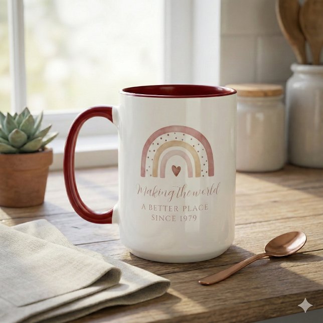 Fazer Do Mundo Um Lugar Melhor Para A Caneca De An (Empower someone special with this, "Making the world a better place since" personalized mug! )