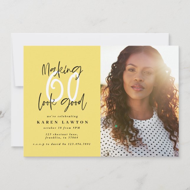 fazer Dourado 60 parece um bom convite de aniversá (Frente)