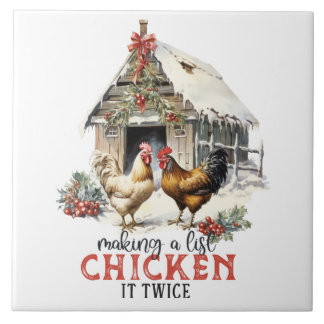 "Fazer lista, frango duas vezes" Puns Natal