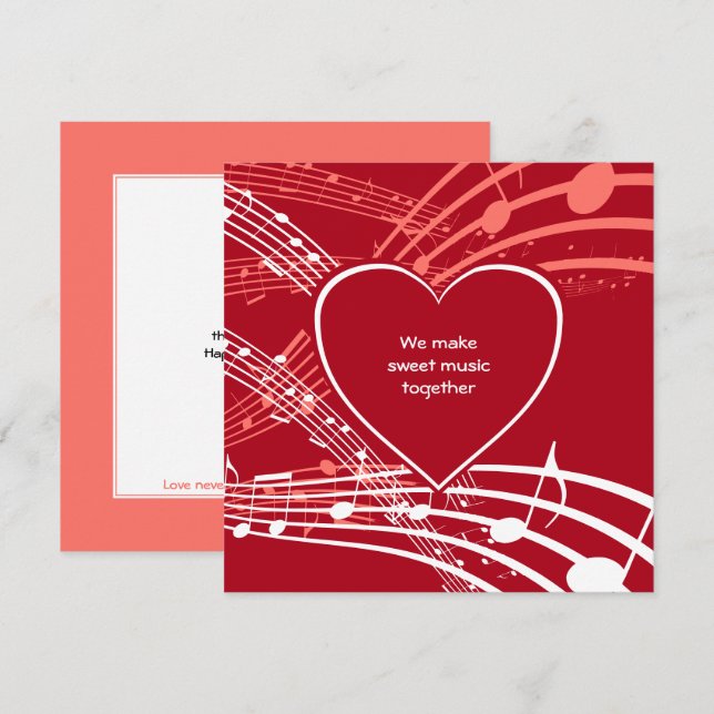 FAZER MÚSICA DOCE | Notas musicais do coração | NA (Frente/Verso)