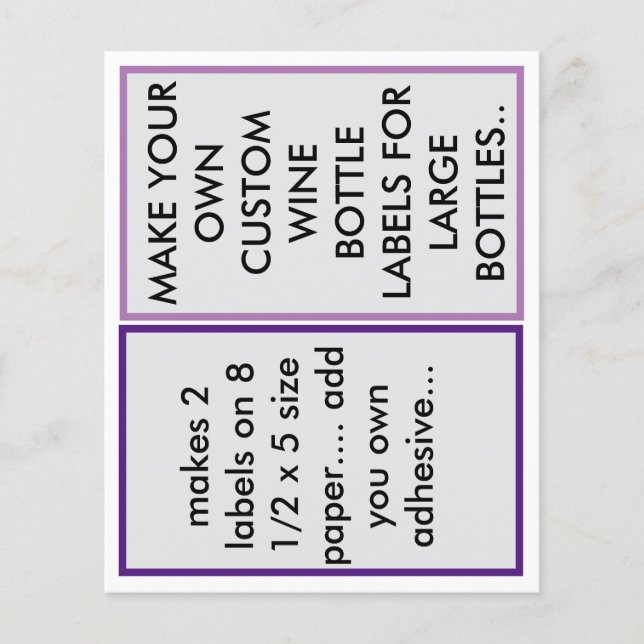 FAZER RÓTULOS PERSONALIZADOS DE GARRAFA DE VINHO D (Frente)