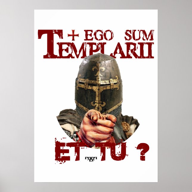 Fazes poster de templário ego Sum Templarii Et? (Frente)