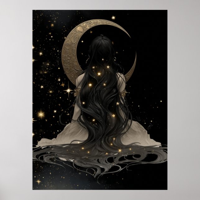 FD2 Enchanted 21  Crescent Moon Goddess Poster (Frente)