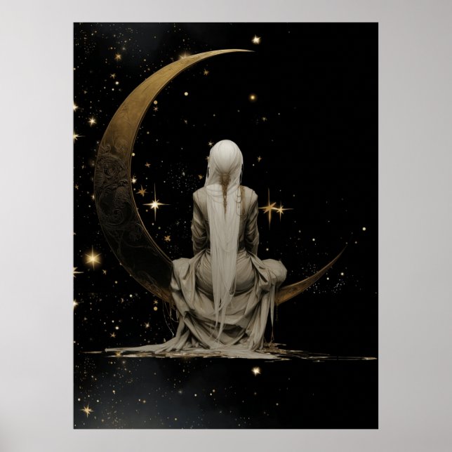 FD2 Enchanted 3 Crescent Moon Goddess Poster (Frente)