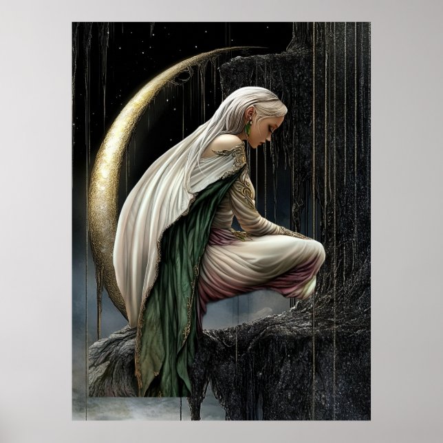 FD2 Enchanted Crescent Moon Goddess 22 Poster (Frente)