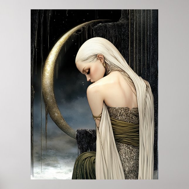 FD2 Enchanted Crescent Moon Goddess 23 Poster (Frente)