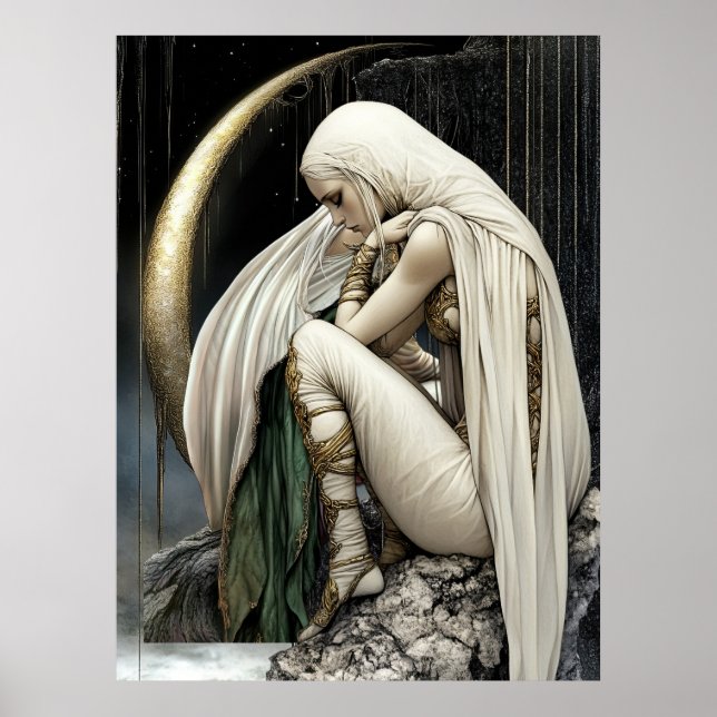 FD2 Enchanted Crescent Moon Goddess 29 Poster (Frente)