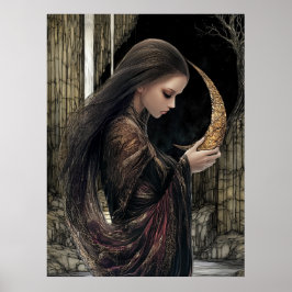 FD2 Enchanted Crescent Moon Goddess 3 Poster