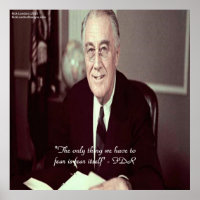 FDR & Nada para temer Poster de citação