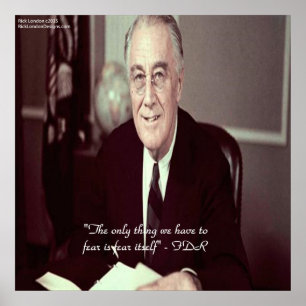 FDR & Nada para temer Poster de citação