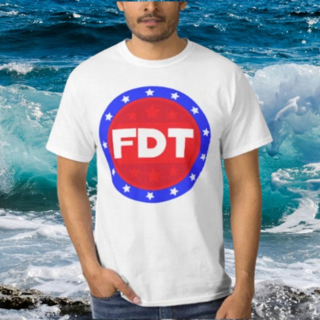 FDT | Camisa de declaração vermelha, branca e azul (Criador carregado)