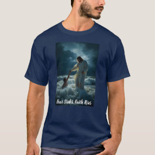 "Fé Acima do Medo" Camiseta Cristã.