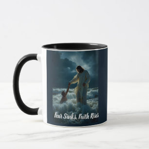 "Fé acima do Medo" - Caneca
