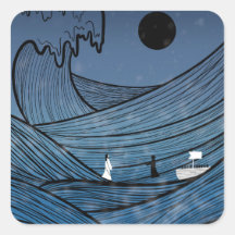 Fé através do adesivo do quadrado da tempestade