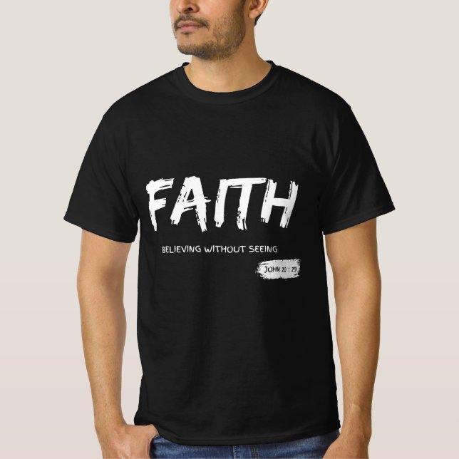 Fé, camiseta de vestuário religioso (Frente)