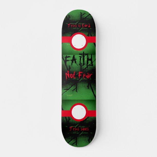 Fé Cristã Jesus Skateboard (Frente)