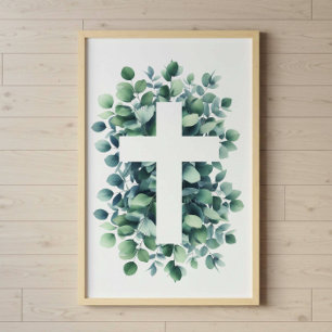 fé cristã, papel de pôster de valor (semi-brilho)