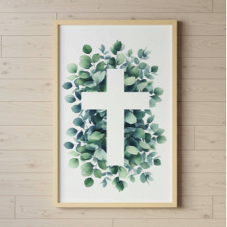 fé cristã, papel de pôster de valor (semi-brilho)