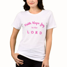 Fé, esperança, alegria no SENHOR, letras rosa
