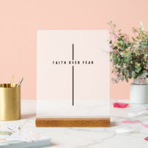 Fé sobre o Medo da Cruz Contemporânea Minimalista