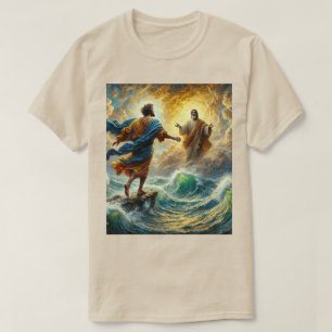Fé sobre o medo - Jesus andando na Camisa Água