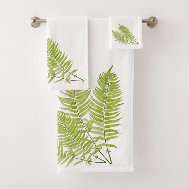 Feathery Fern em um Conjunto de Toalhas de Banheir (Insitu)