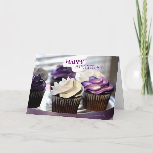 Fechamento do Cartão de Aniversário do Cupcakes (Frente)