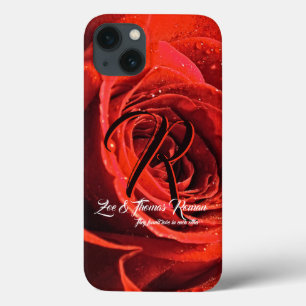 Feche com a Capa de telefone da Rosa vermelha - Fl