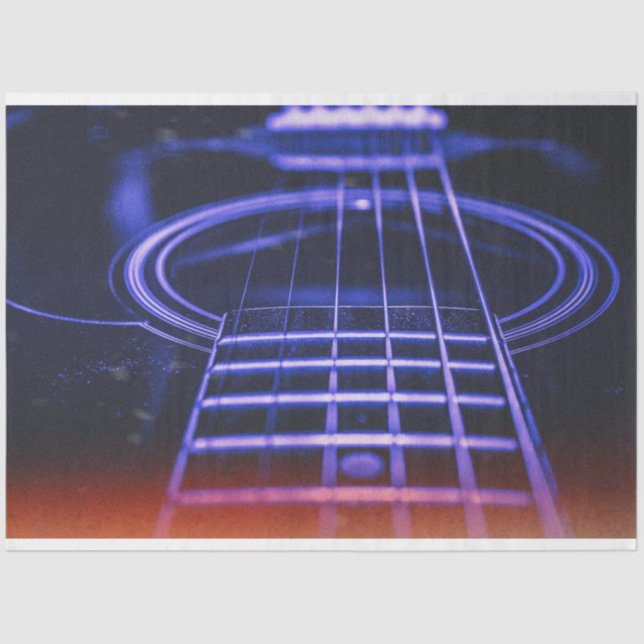 Feche o papel de dissociação de fotos do violão de (Frente )