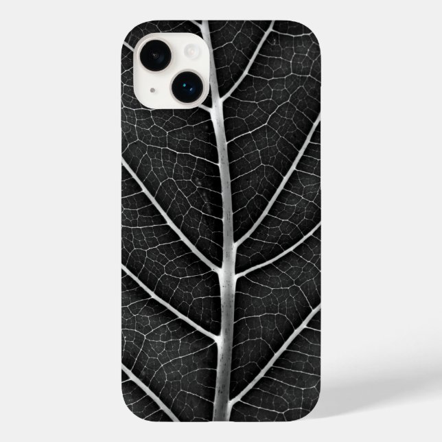Fecho de folhas brilhantes a preto e branco (Verso)