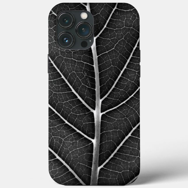 Fecho de folhas brilhantes a preto e branco (Verso)